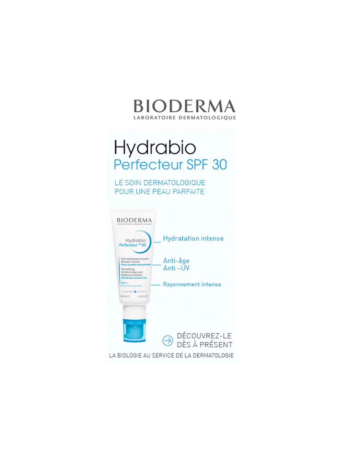 Bioderma Hydrabio Crème de jour perfectrice SPF 30 Peaux sèches 40ml