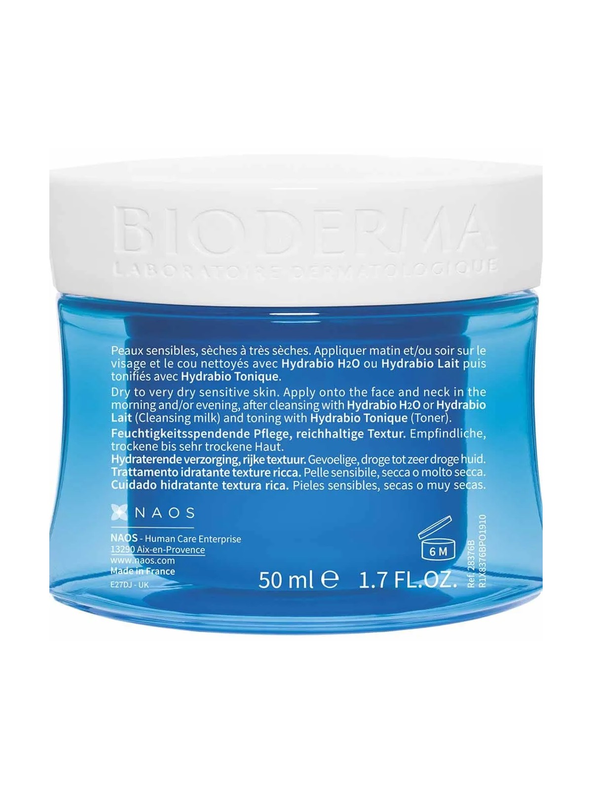 Bioderma Hydrabio Crème ultra-hydratante Peaux très sèches 50ml