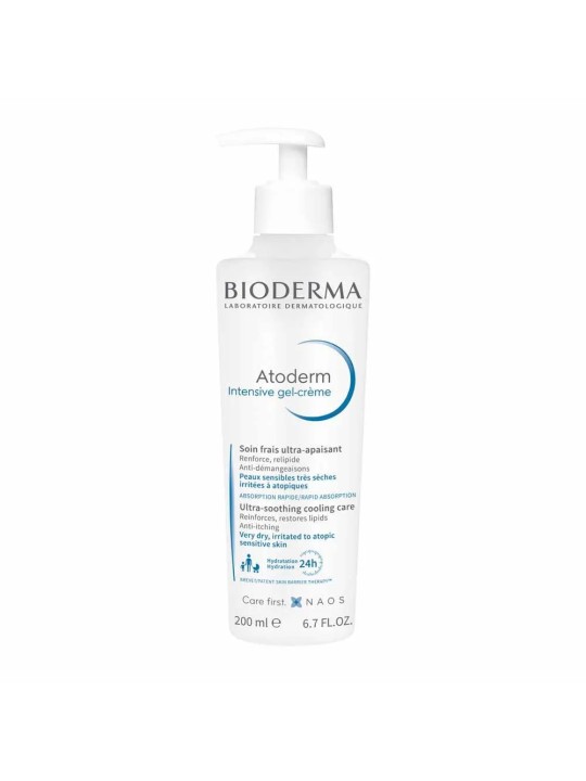 Bioderma Atoderm Gel-crème soin frais ultra-apaisant Intensive Peaux Sensibles Visage et Corps 200ml