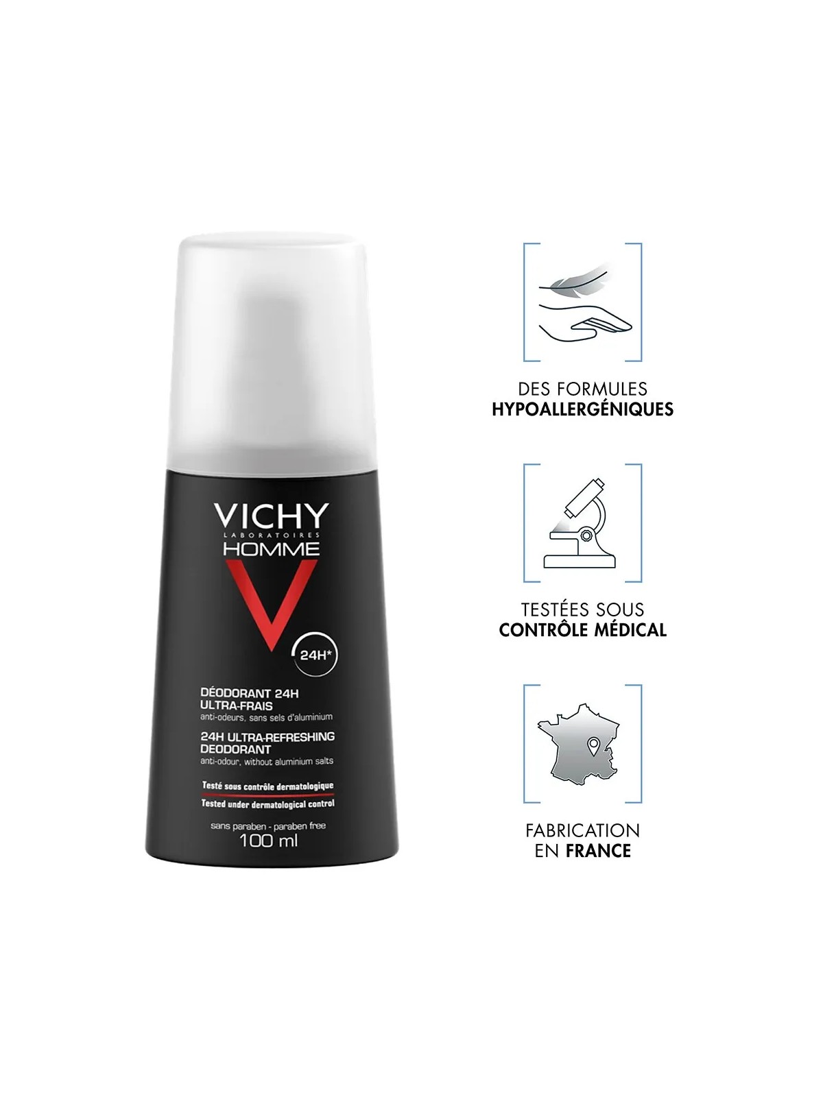 Vichy Déodorant Roll-on Vaporisateur Ultra-frais 100 ml