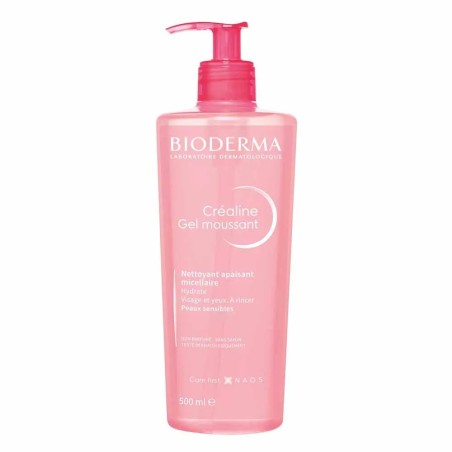 Bioderma Crealine Gel moussant Nettoyant apaisant micellaire Peaux sensibles 500ml