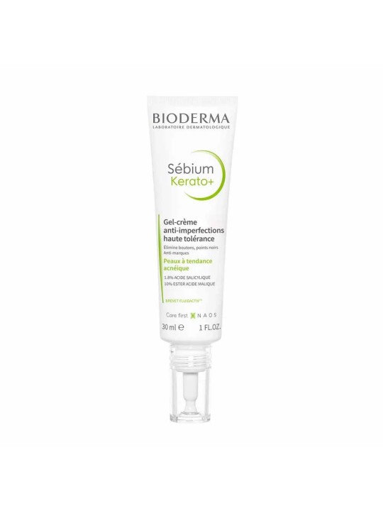 Bioderma Sebium Gel-crème anti-imperfections haute tolérance Kerato+ Peaux à tendance acnéique 30ml