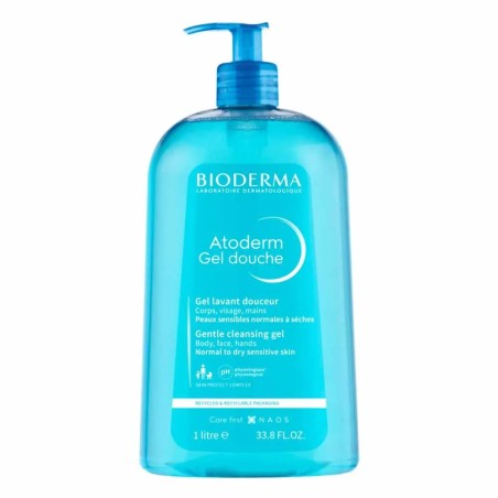 Bioderma Atoderm Gel douche doux visage et corps Peaux sensibles 1L