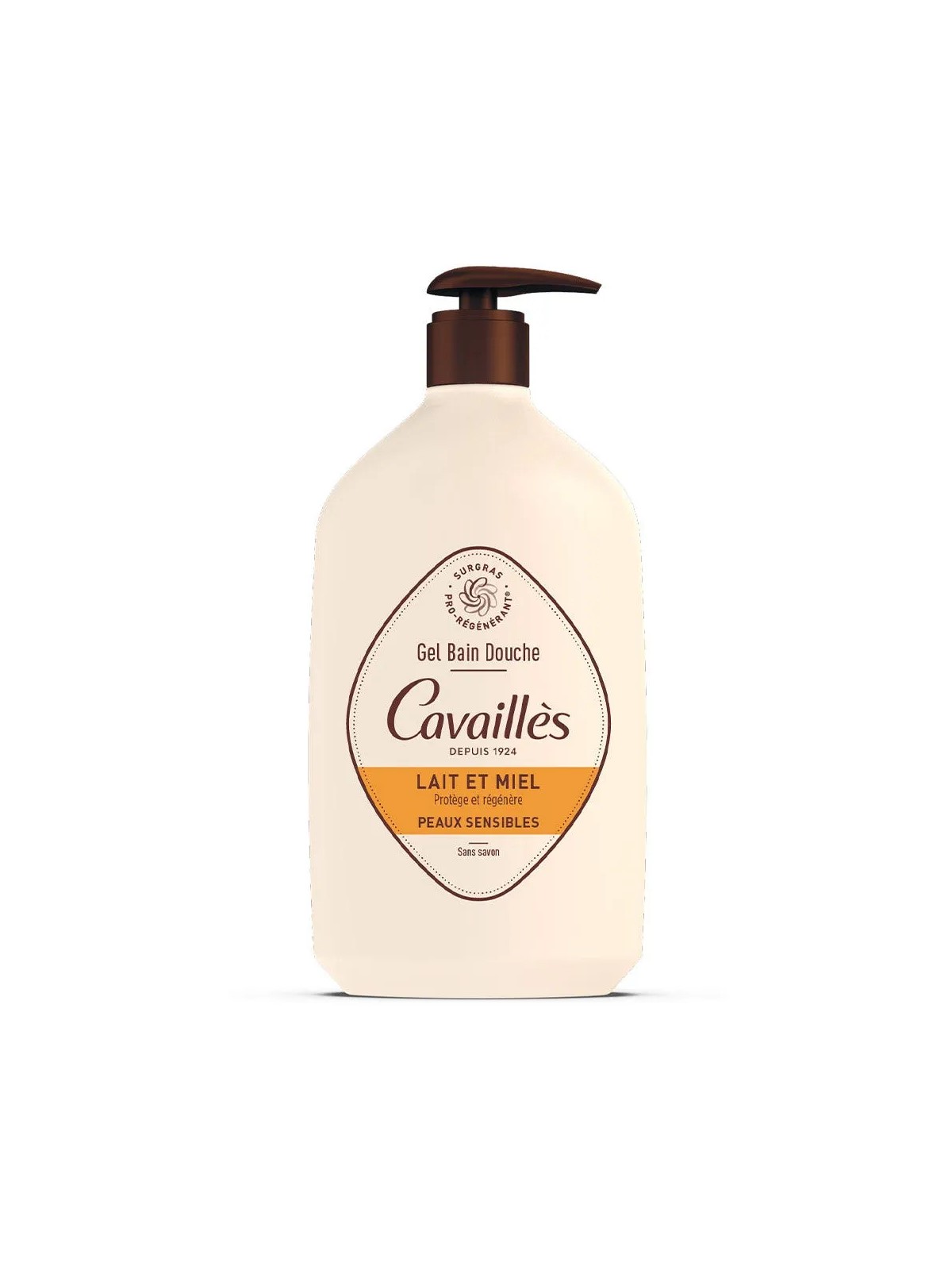 Cavaillès Gel Bain et Douche Lait et Miel Peaux Sensibles 1L