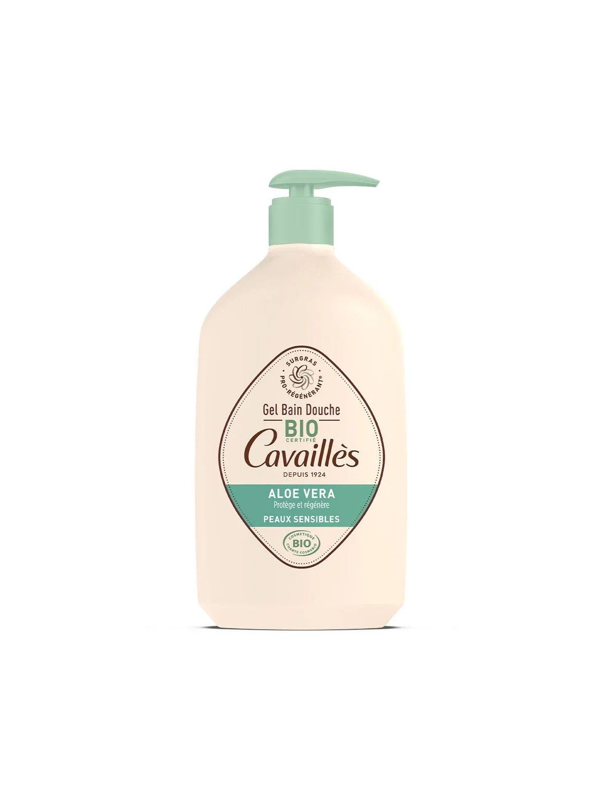 Cavaillès Gel Bain et Douche Aloe Vera Bio Peaux sensibles 1L