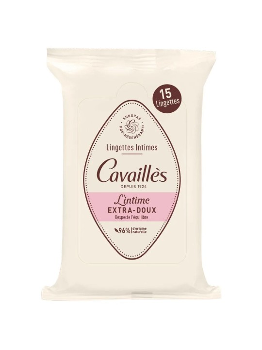 Cavaillès Intime Lingettes Extra Douces 15 lingettes