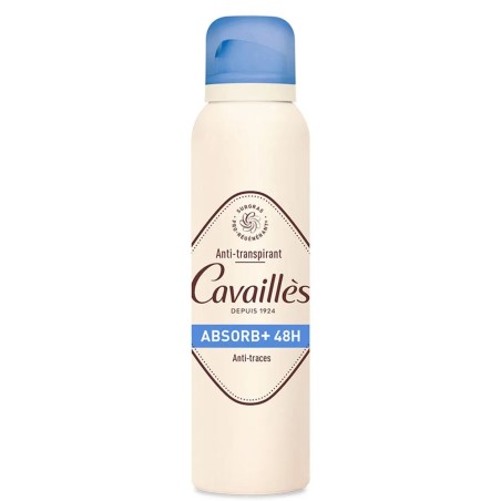 Cavaillès Absorb + Déodorant Spray Anti-Transpirant Anti-Traces 48H 150ml