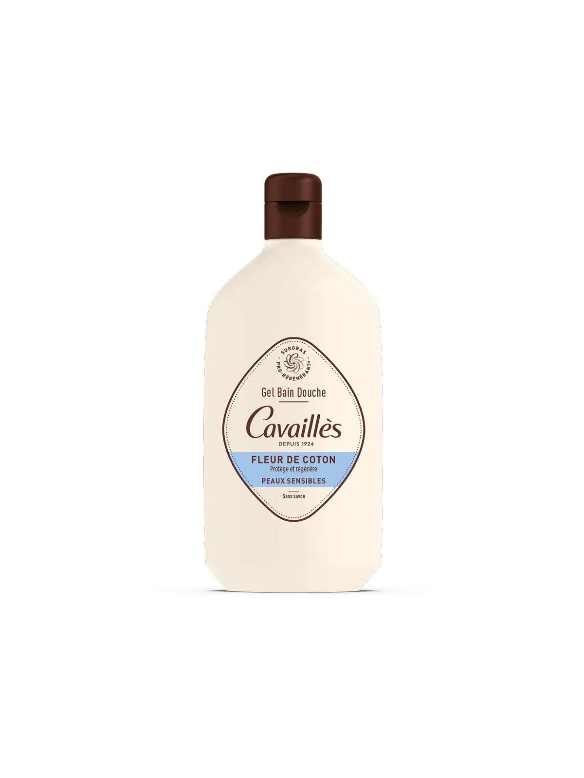 Cavaillès Gel Bain et Douche Fleur de coton Peaux Sensibles 400ml