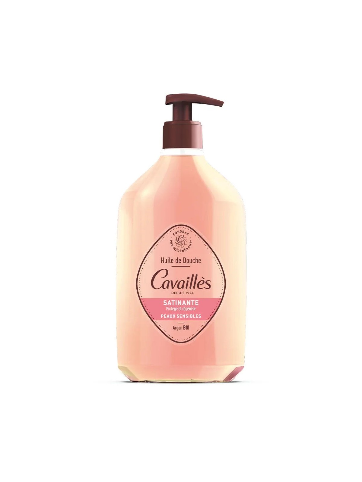 Cavaillès Surgras Actif Huile Bain Et Douche Satinante Argan Bio Peaux Sensibles 250ml