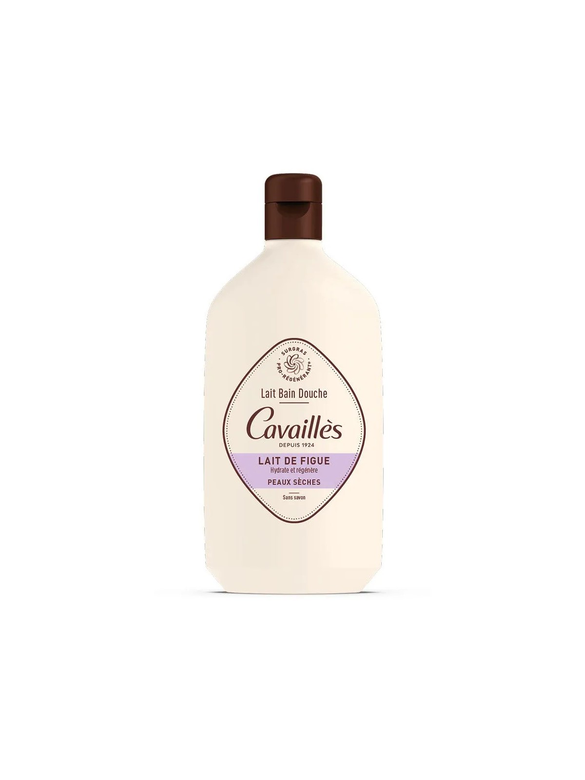 Cavaillès Lait Bain Douche Lait de Figue Peaux sèches 400ml