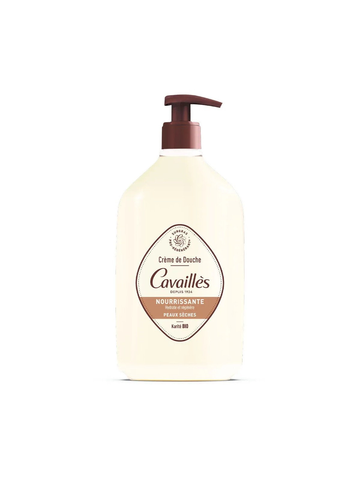 Cavaillès Surgras Actif Creme De Douche Nourrissante Au Beurre De Karité Bio Peaux Sèches 750ml