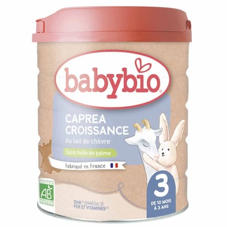 Babybio Caprea 3 Croissance Lait En Poudre Au Lait De Chevre Bio De 10 Mois A 3 Ans 800g