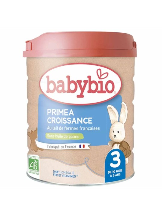 Babybio Primea 3 Lait En Poudre Croissance Bio De 10 Mois A 3 Ans 800g