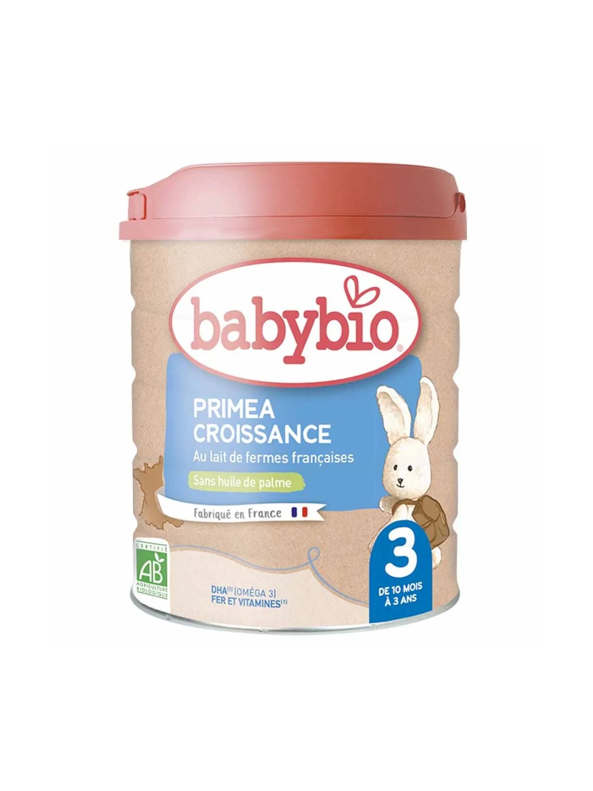 Babybio Primea 3 Lait En Poudre Croissance Bio De 10 Mois A 3 Ans 800g