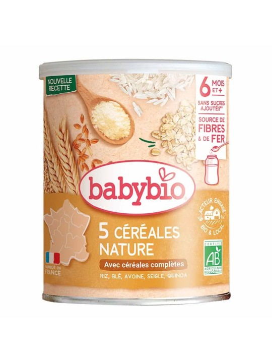 Babybio Céréales nature bio 6 mois et plus 220g