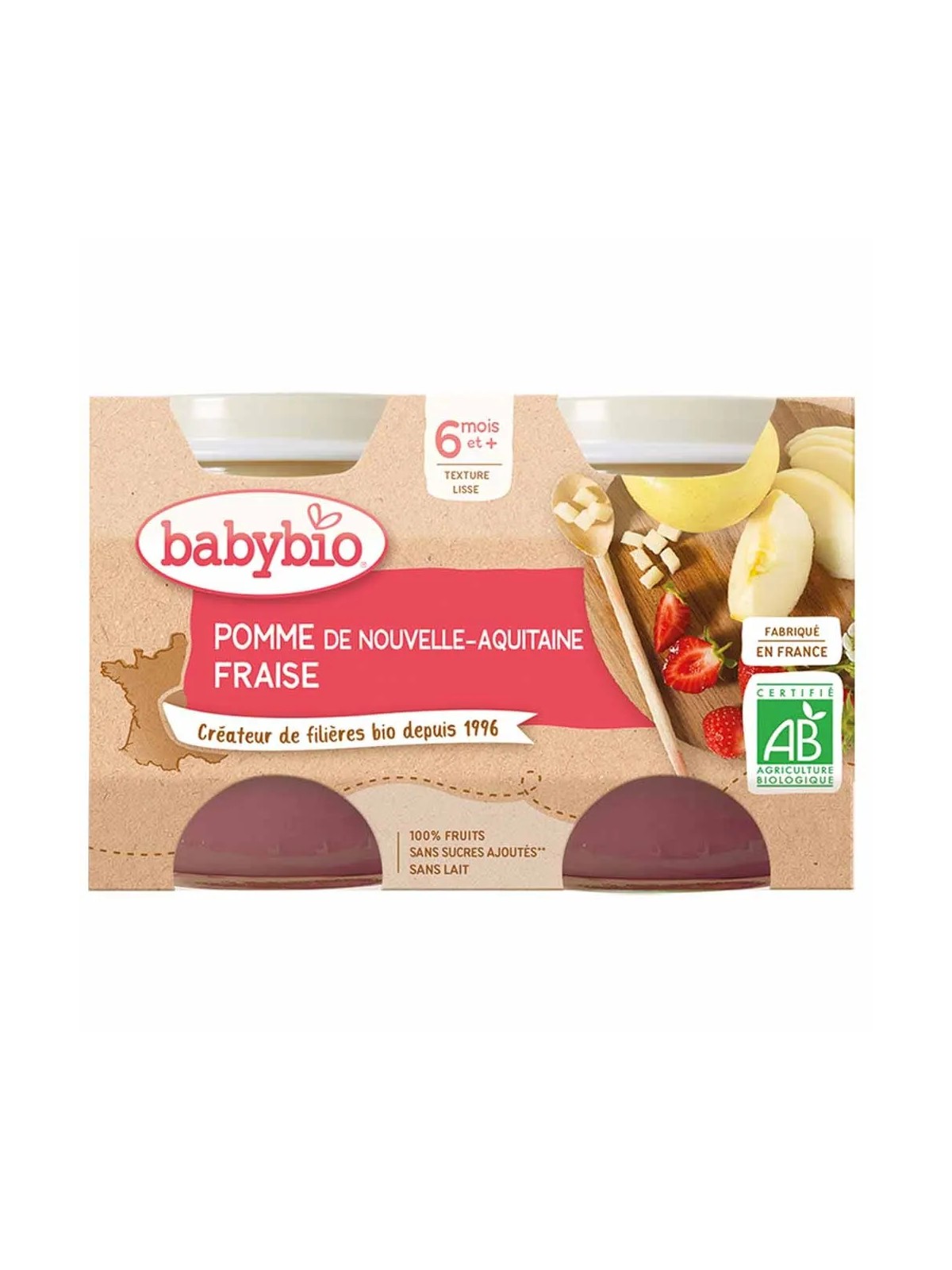 Babybio Fruits Petits Pots De Bio Des 6 Mois 2x130g