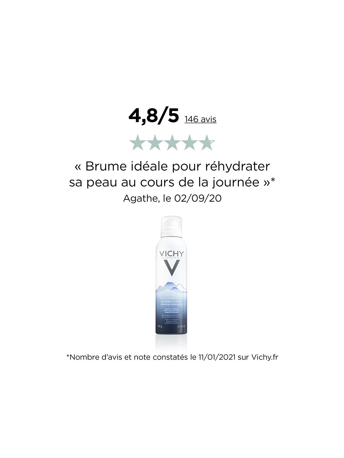 Vichy Eau Thermale Eau Minéralisante Spray 150ml