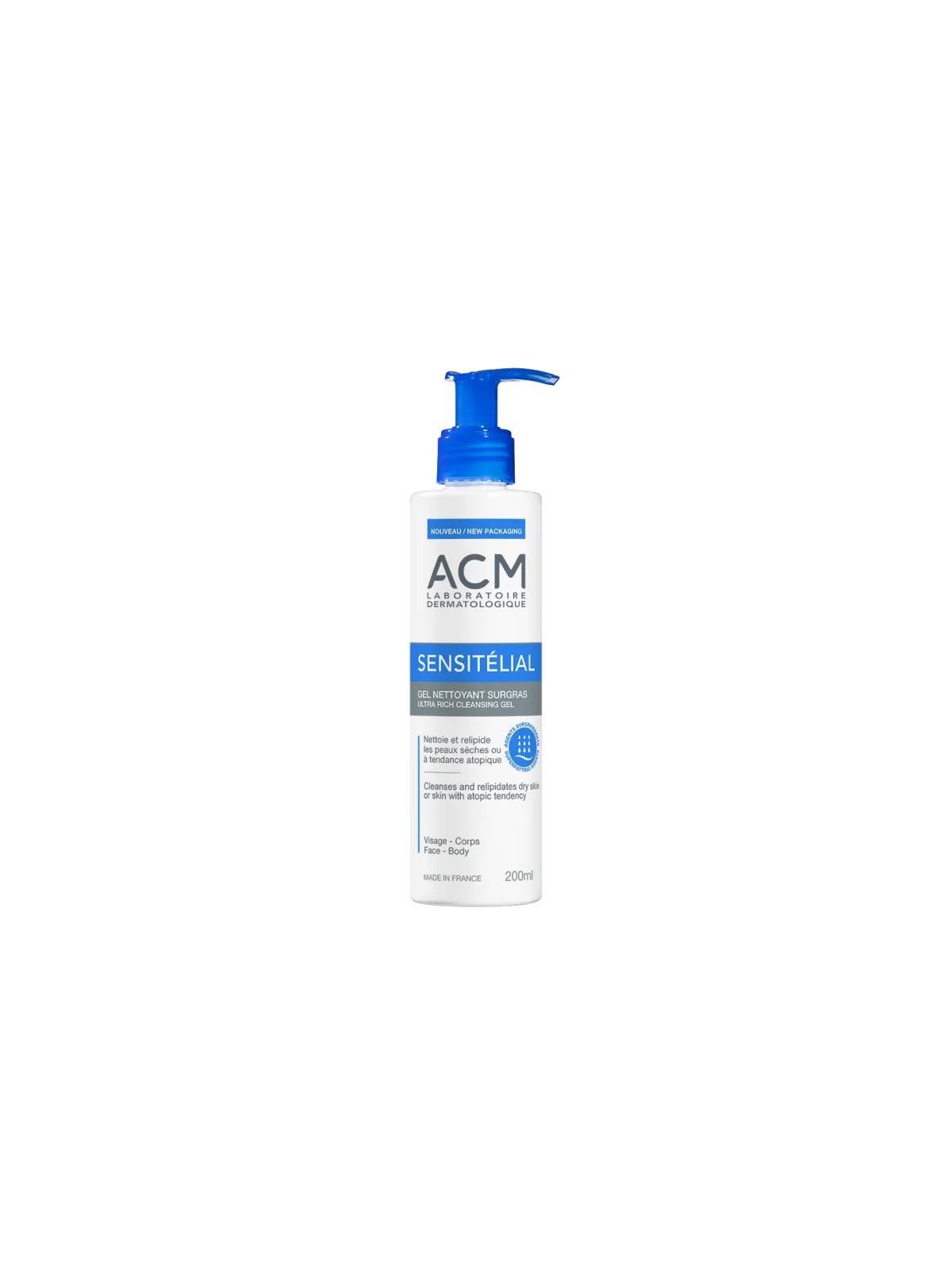 Acm Sensitelial Gel Nettoyant Surgras Peaux Atopiques 200ml