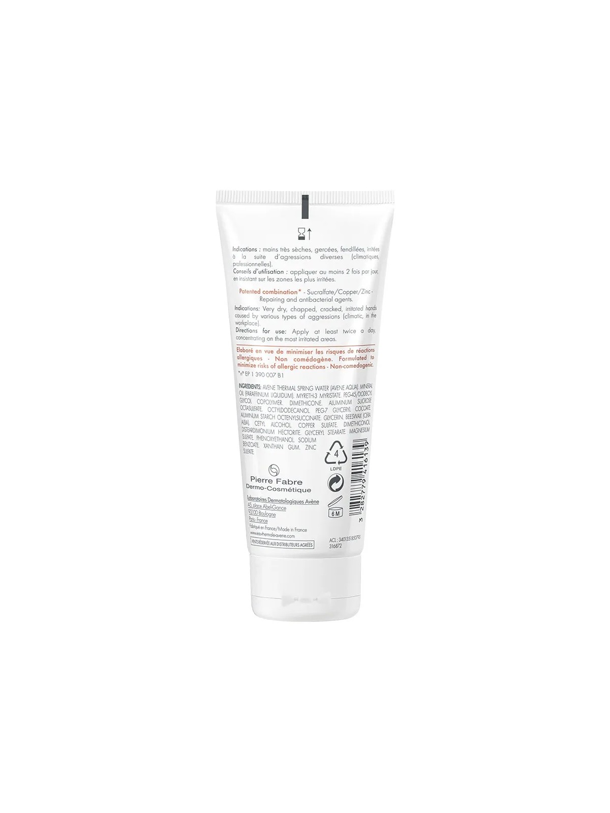 Avène Cicalfate Creme Reparatrice Isolante Mains très sèches et irrités 100ml