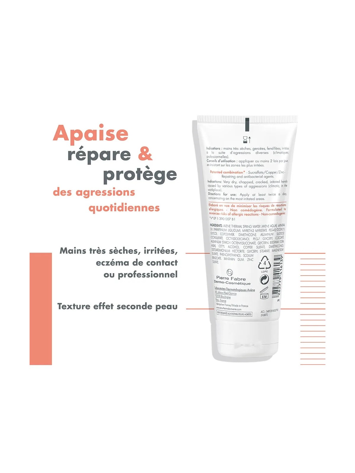 Avène Cicalfate Creme Reparatrice Isolante Mains très sèches et irrités 100ml