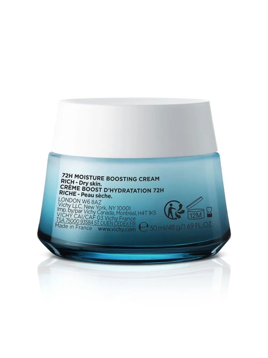 Vichy Mineral 89 Crème Boost d'Hydratation 72H Riche Peaux Sèches 50ml