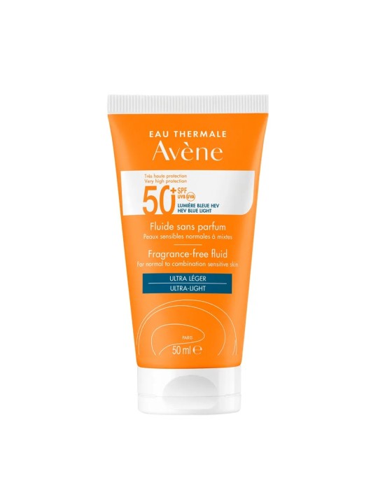 Avène Solaire Fluide Spf50+ Sans Parfum Ultra-Léger 50ml