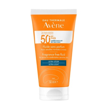 Avène Solaire Fluide Spf50+ Sans Parfum Ultra-Léger 50ml