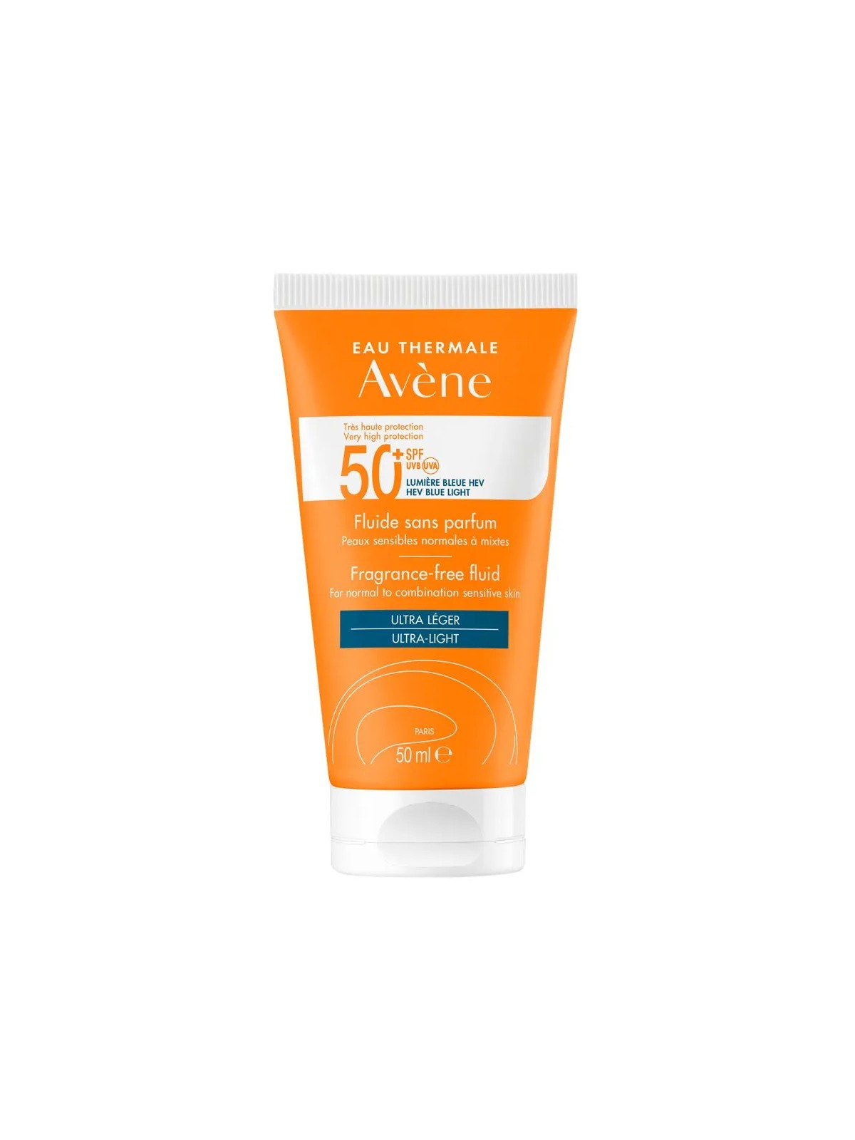 Avène Solaire Fluide Spf50+ Sans Parfum Ultra-Léger 50ml