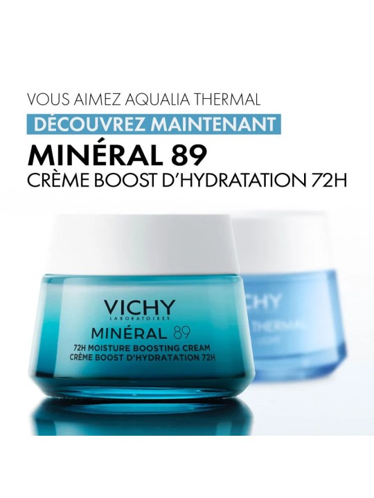 Vichy Mineral 89 Crème Boost d'Hydratation 72H Riche Peaux Sèches 50ml