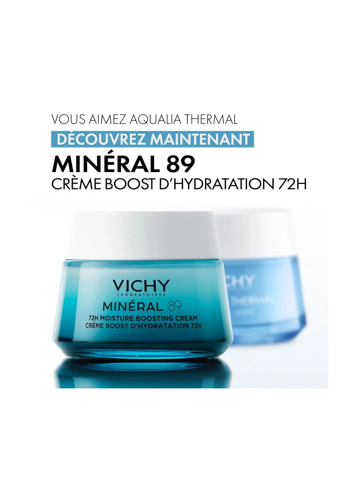 Vichy Mineral 89 Crème Boost d'Hydratation 72H Riche Peaux Sèches 50ml