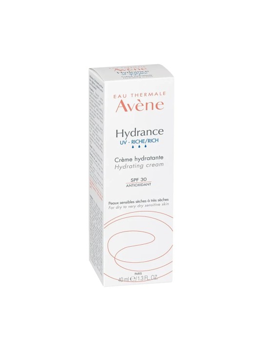 Avène Hydrance Creme Riche Spf30 Uv Peaux Sensibles Seches A Tres Seches 40ml