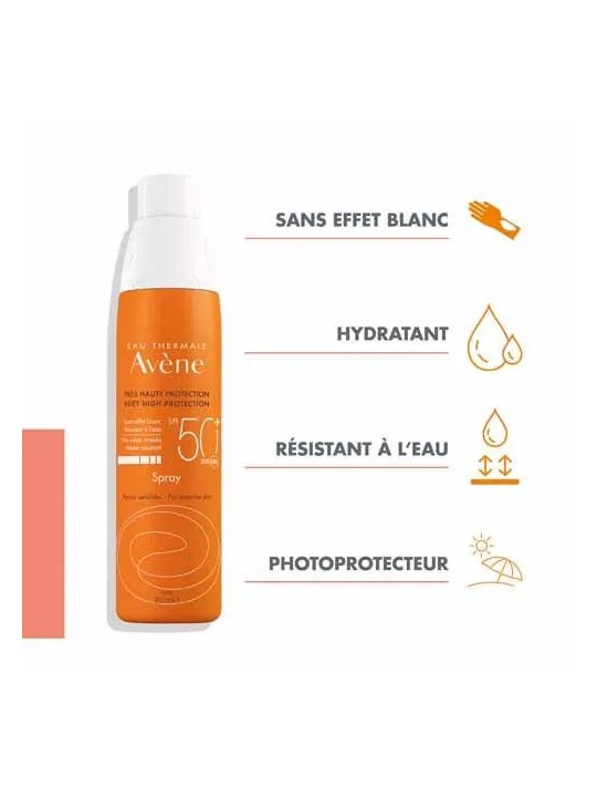 Avène Solaire Spray Spf50+ Peaux Sensibles 200ml