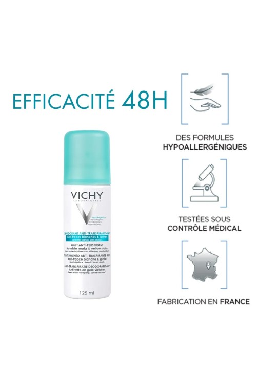 Vichy Déodorant Anti Transpirant Anti Trace Spray 125 ml