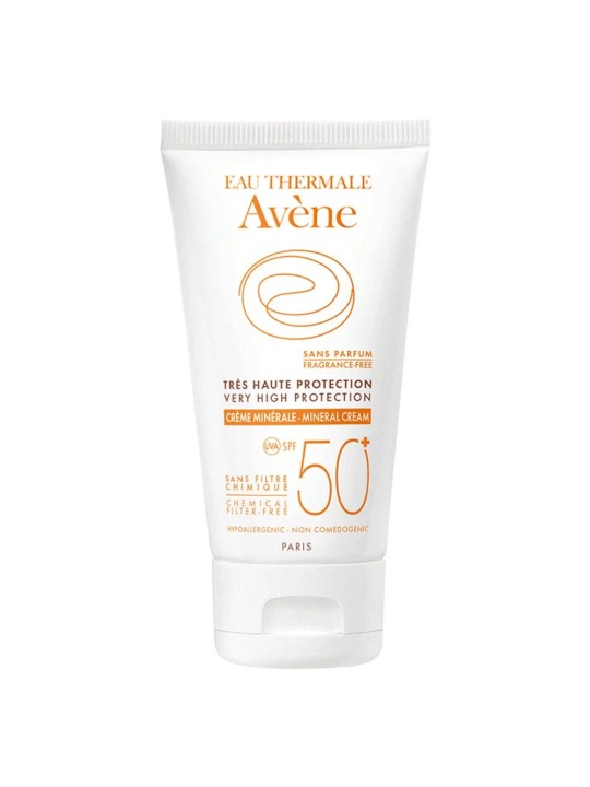 Avène Solaire Creme Minerale Tres Haute Protection Sans Parfum Peaux Intolerantes Spf50+ 50ml