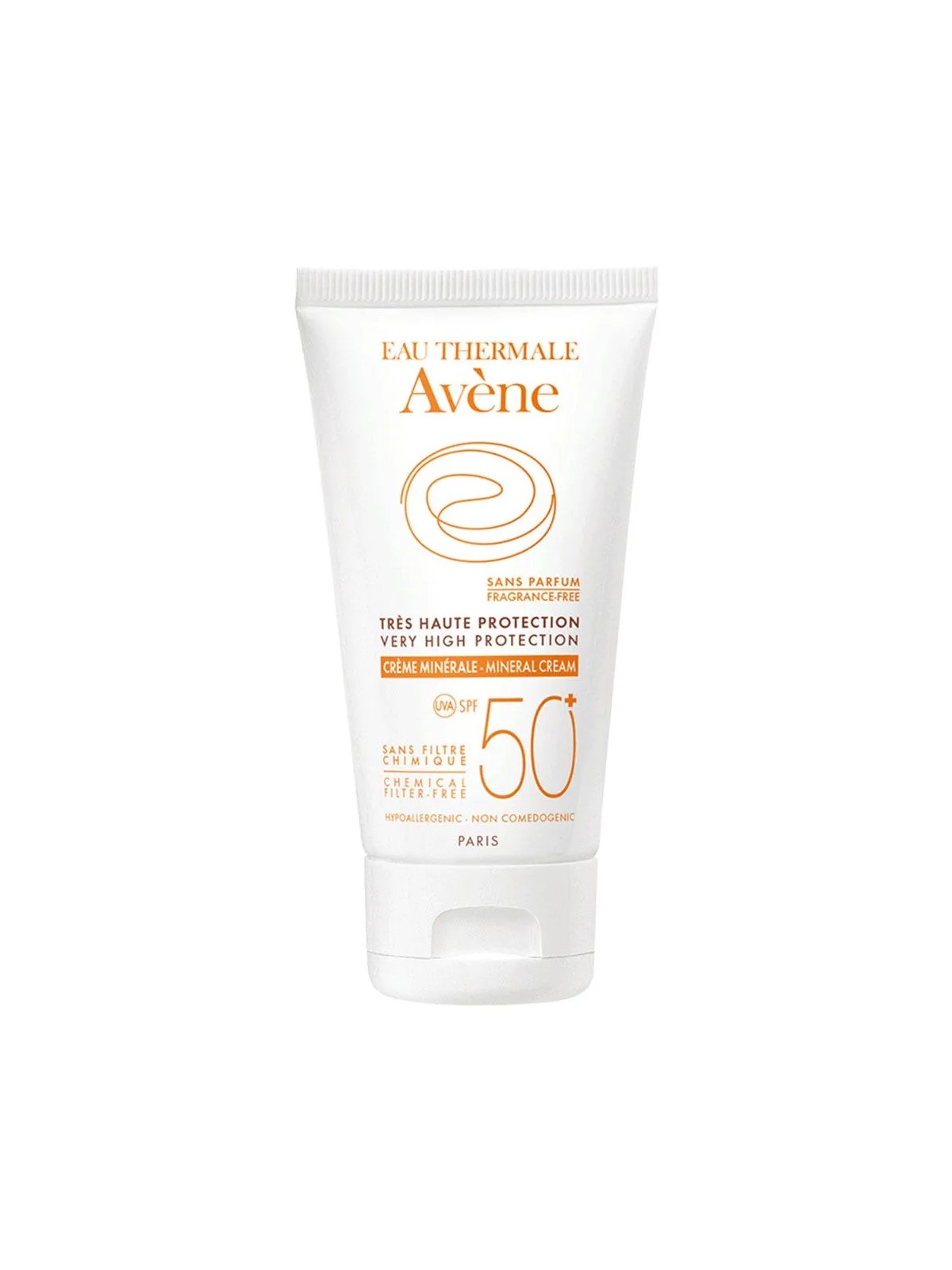 Avène Solaire Creme Minerale Tres Haute Protection Sans Parfum Peaux Intolerantes Spf50+ 50ml