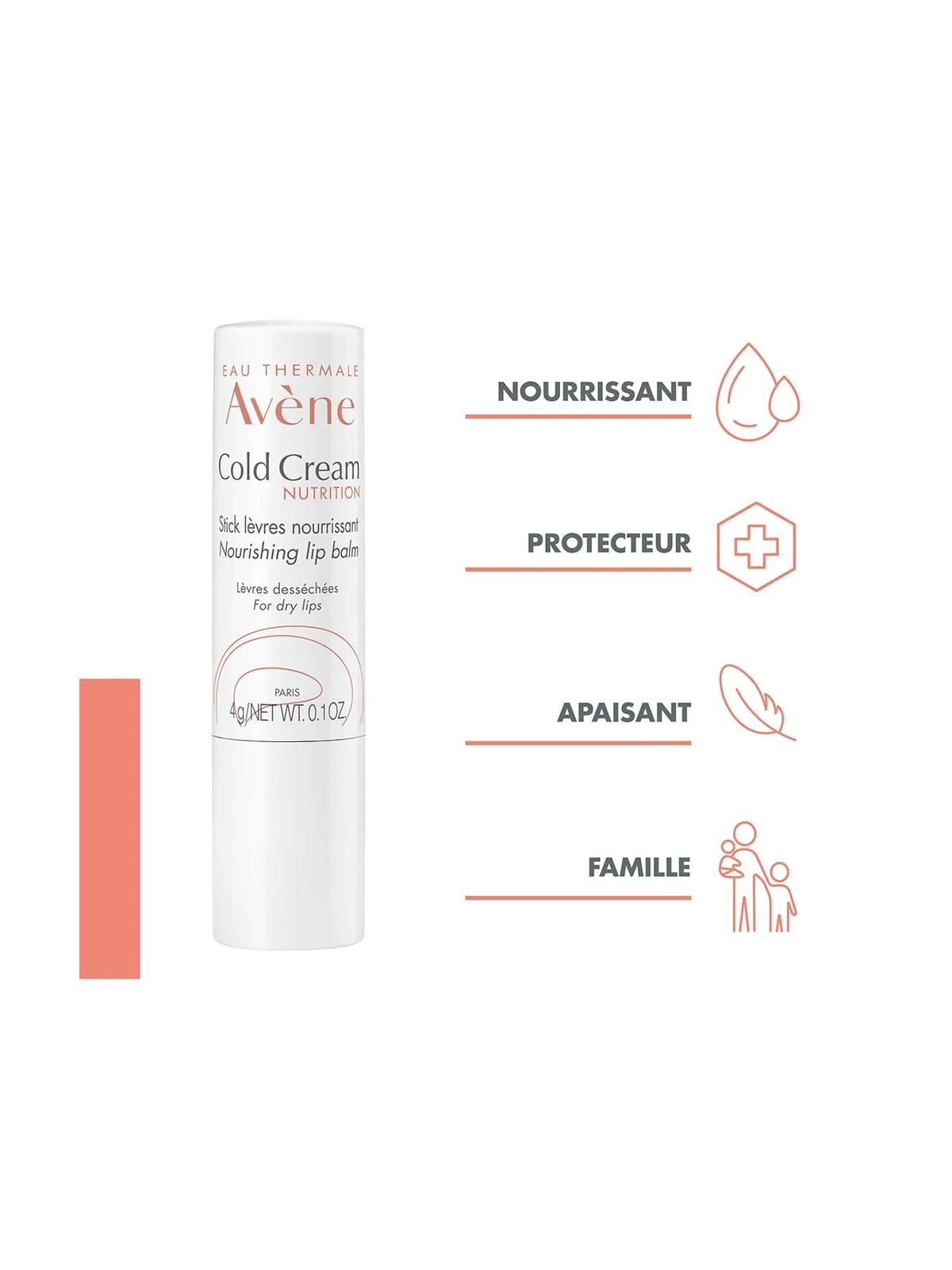 Avène Cold Cream Stick lèvres nourrissant 4g