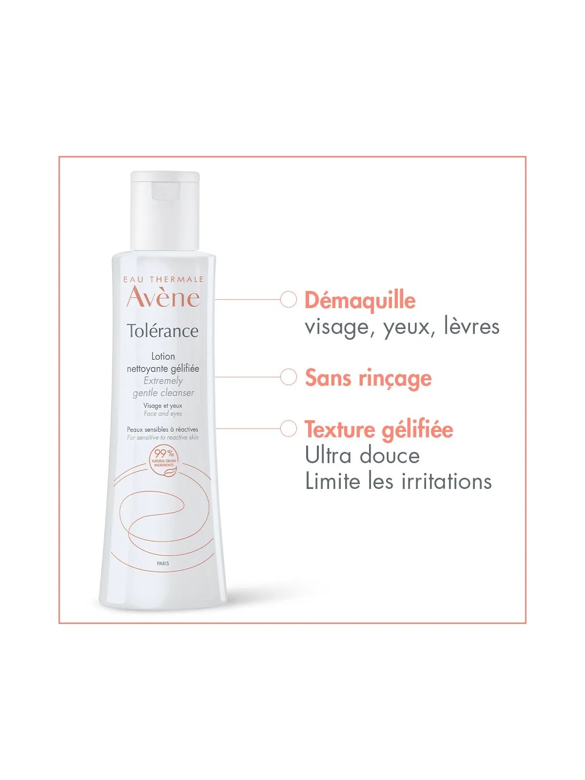 Avène Tolérance Lotion Nettoyante Gélifiée 200ml