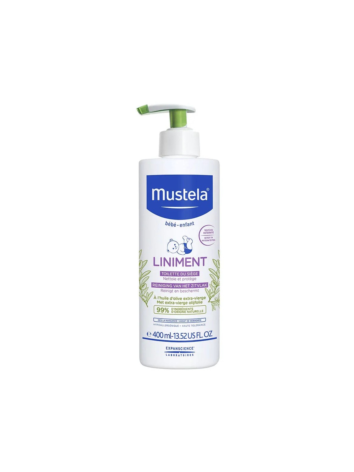 Mustela Liniment A L'huile D'olive Extra Vierge Des La Naissance 400ml