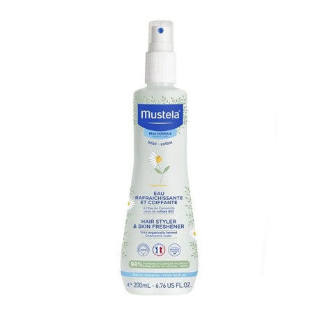 Mustela Eau rafraichissante et coiffante Bébé à l'Eau de Camomille Bio 200ml