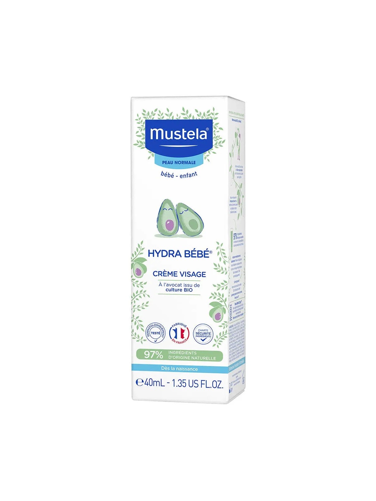 Mustela Hydra Bebe Creme Visage Peaux Normales 40 ml