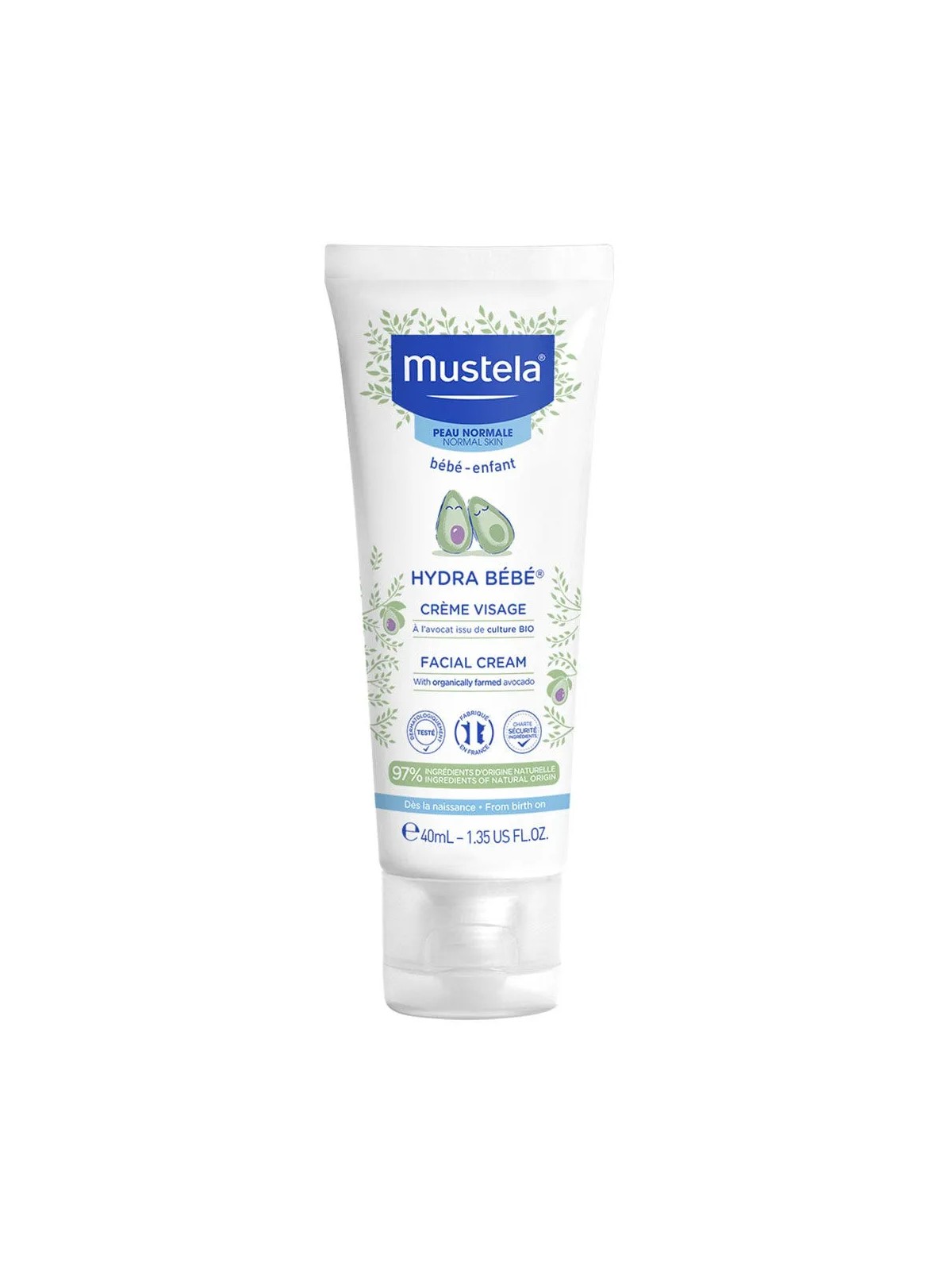 Mustela Hydra Bebe Creme Visage Peaux Normales 40 ml