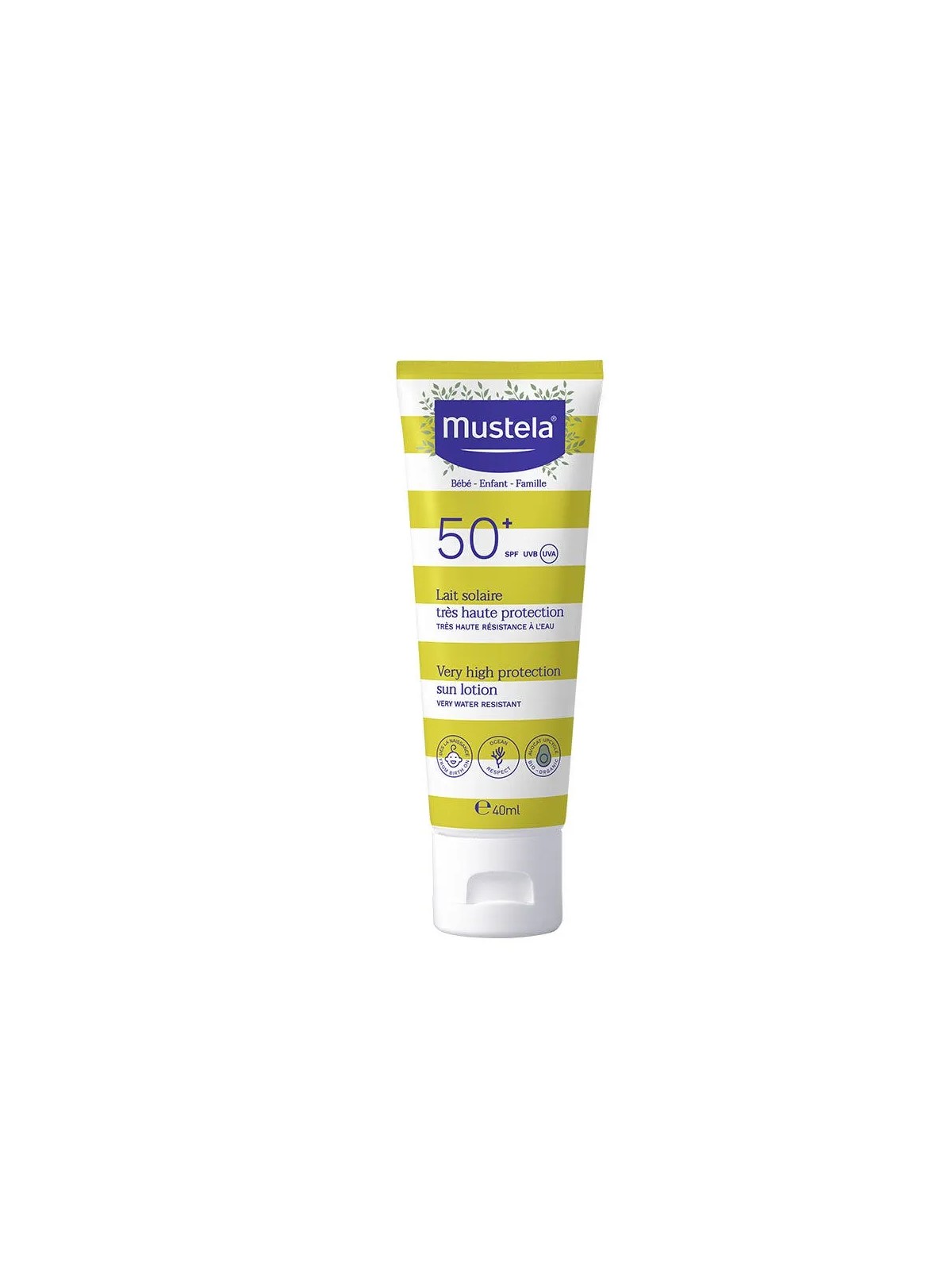 Mustela Lait solaire Très Haute Protection SPF50+ 40ml