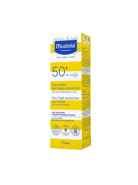 Mustela Lait solaire Très Haute Protection SPF50+ 40ml