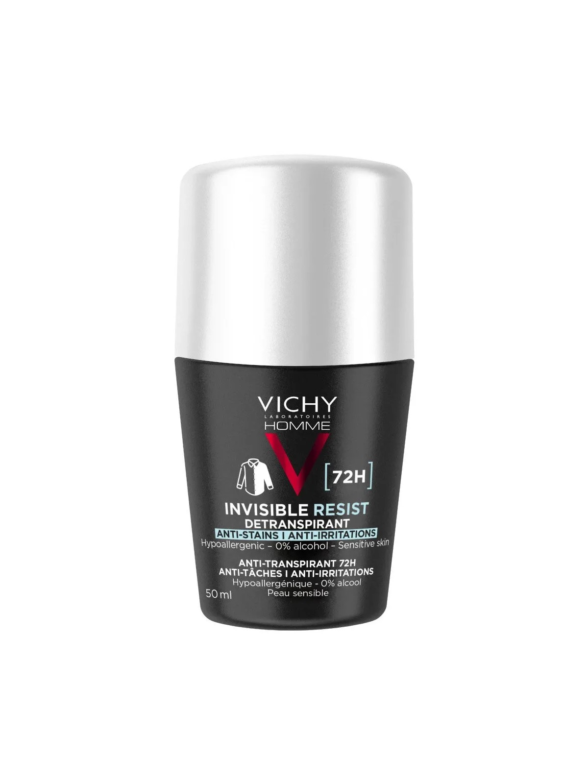 Vichy Homme Invisible Resist Détranspirant Anti Irritations 72h 50ml