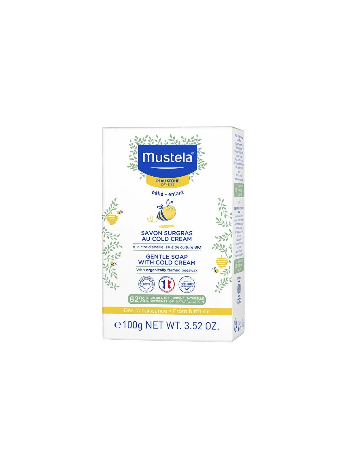 Mustela Savon Surgras Pain Au Cold-cream Nutri-protecteur Peau Seche Bebe 100 g