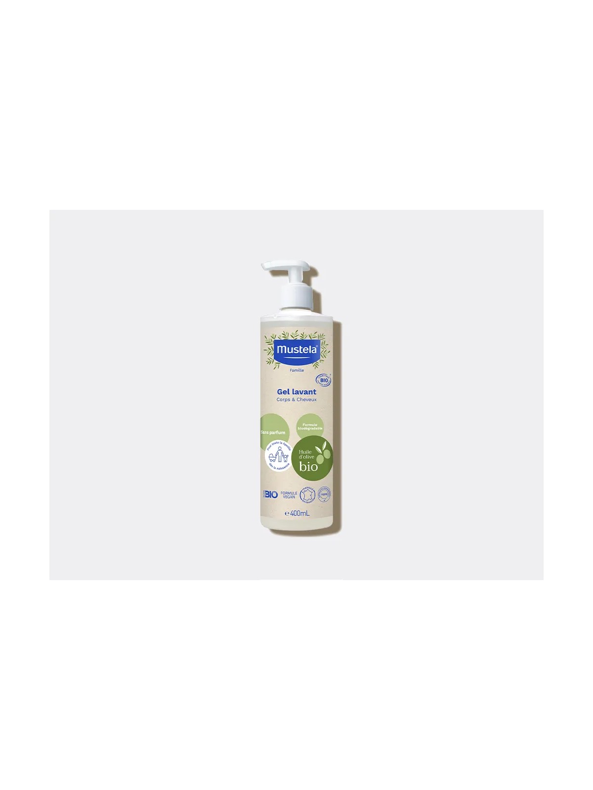 Mustela Eco Recharge Gel lavant Bio Corps et Cheveux Dès La Naissance 400ml