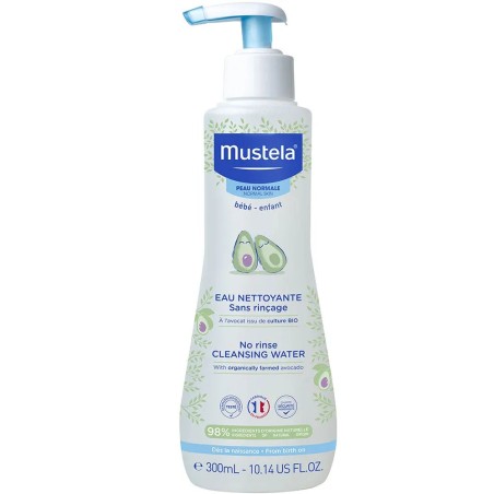 Mustela Eau Nettoyante Sans Rincage Visage Et Siege Peaux Normales 300ml