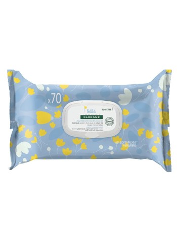 Klorane Bébé Lingettes Nettoyantes Douces 70 Unites 70 Unités