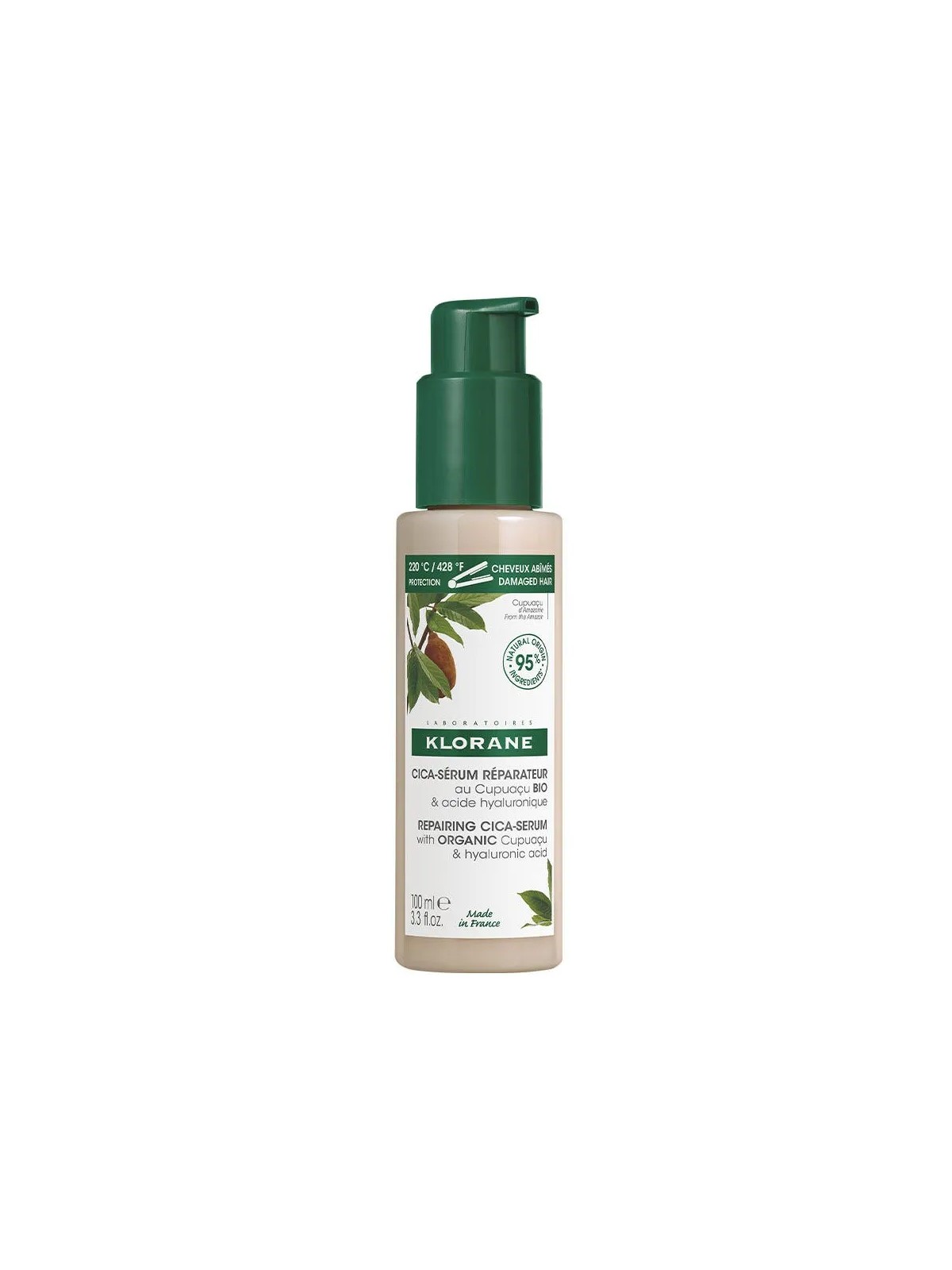 Klorane Cica-sérum Réparateur au Cupuaçu BIO & acide hyaluronique Cheveux très secs, abîmés 100ml