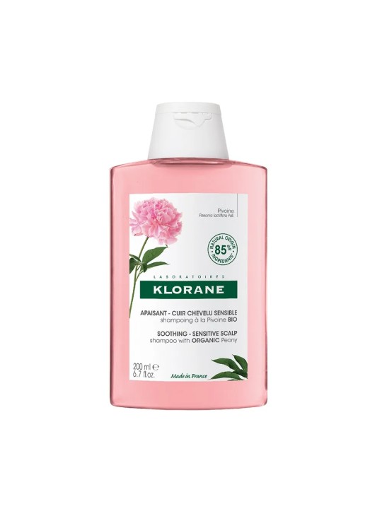 Klorane Pivoine Shampooing Apaisant Cuir chevelu sensible Bio 200ml